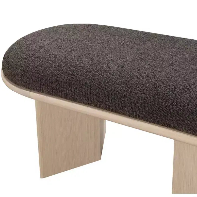 Meridian Furniture, Banc en Tissu Bouclé Wilshire