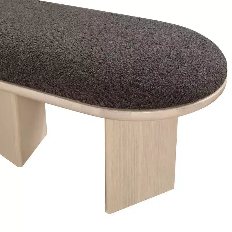 Meridian Furniture, Banc en Tissu Bouclé Wilshire