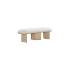 Meridian Furniture, Banc en Tissu Bouclé Wilshire