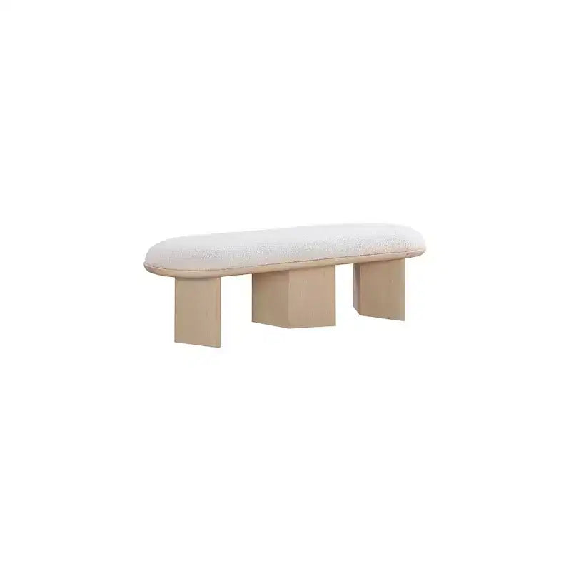 Meridian Furniture, Banc en Tissu Bouclé Wilshire