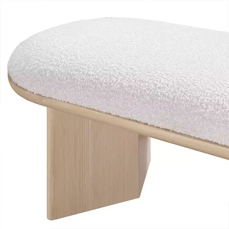 Meridian Furniture, Banc en Tissu Bouclé Wilshire