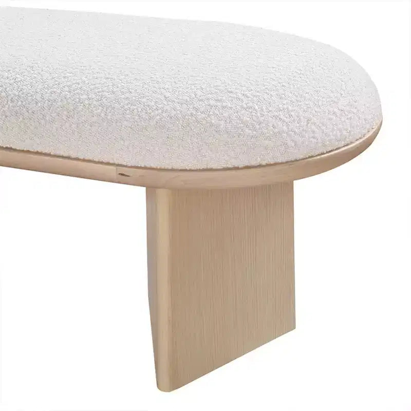 Meridian Furniture, Banc en Tissu Bouclé Wilshire