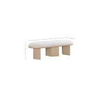 Meridian Furniture, Banc en Tissu Bouclé Wilshire