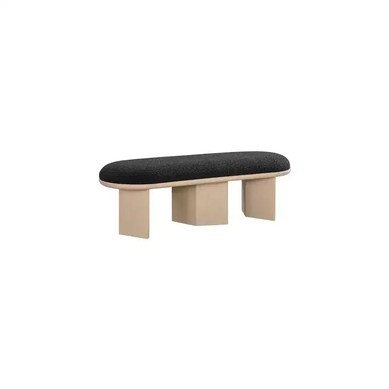 Meridian Furniture, Banc en Tissu Bouclé Wilshire