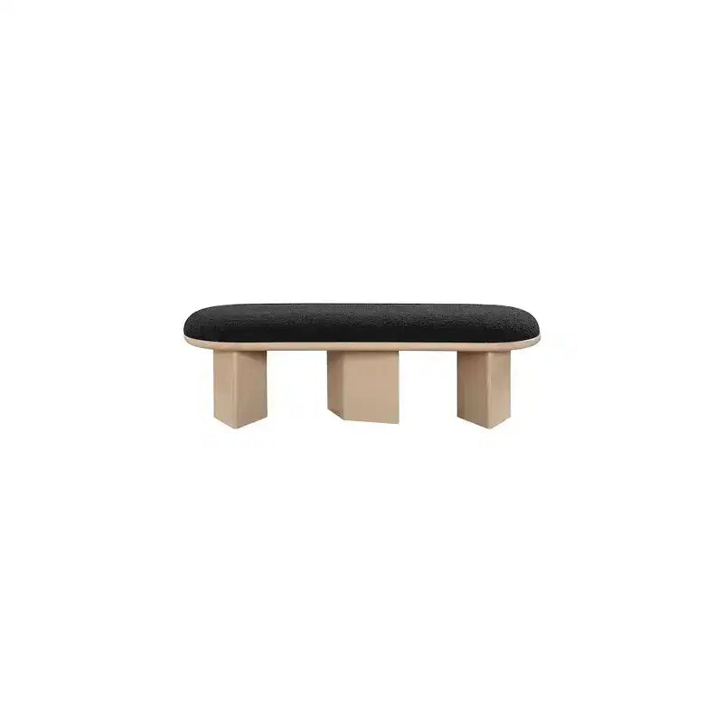 Meridian Furniture, Banc en Tissu Bouclé Wilshire