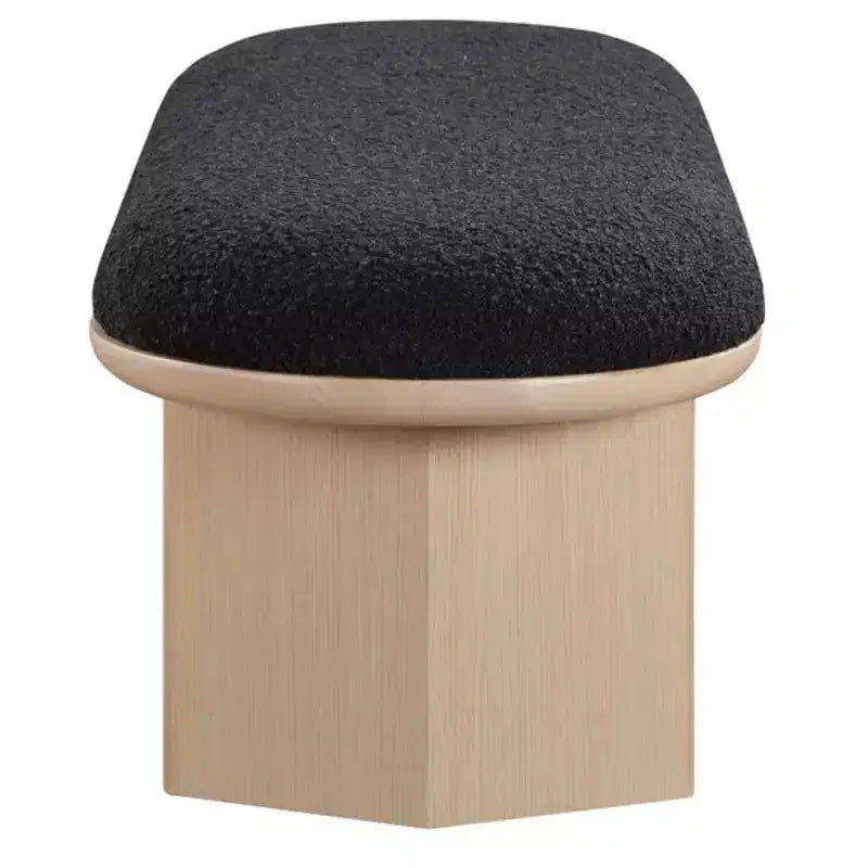 Meridian Furniture, Banc en Tissu Bouclé Wilshire