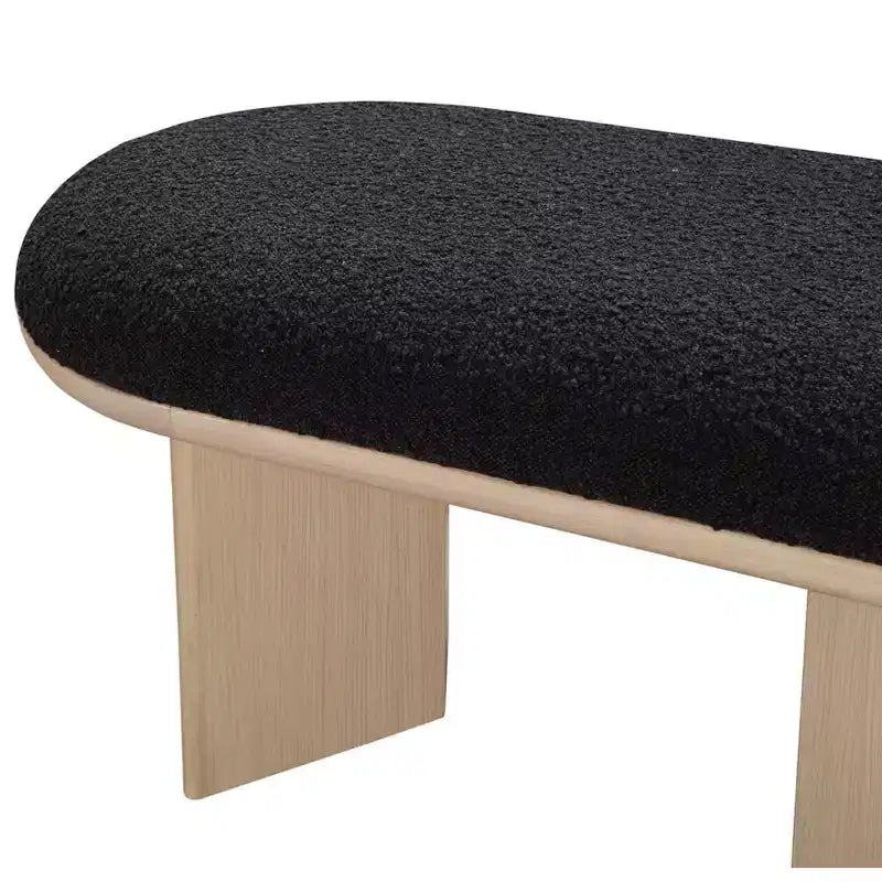 Meridian Furniture, Banc en Tissu Bouclé Wilshire