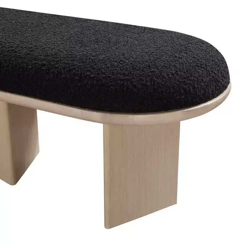 Meridian Furniture, Banc en Tissu Bouclé Wilshire