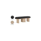 Meridian Furniture, Banc en Tissu Bouclé Wilshire