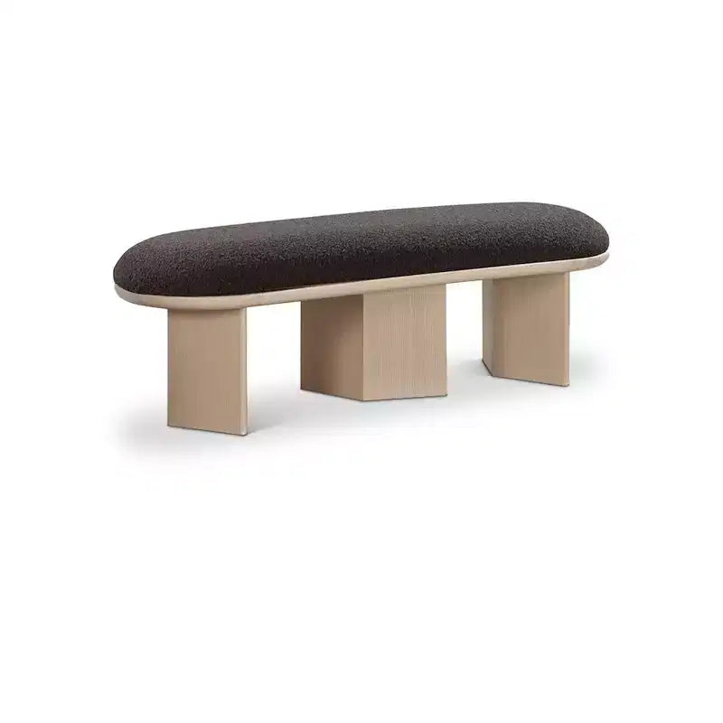 Meridian Furniture, Banc en Tissu Bouclé Wilshire