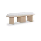 Meridian Furniture, Banc en Tissu Bouclé Wilshire