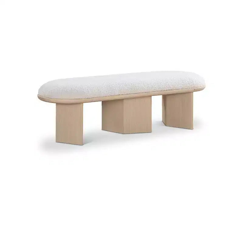 Meridian Furniture, Banc en Tissu Bouclé Wilshire