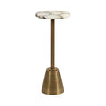 Kate and Laurel Tira Wavy Organic Stone and Metal Table