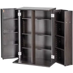 VEVOR Media Storage Cabinet, DVD Cabinet with Doors and Shelves, CD Storage Holds up to 576 CDs, Adjustable DVD Shelf, Brown