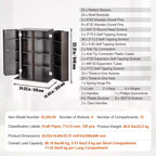 Meuble de rangement multimédia VEVOR, armoire à DVD avec portes et étagères, rangement CD pouvant contenir jusqu'à 576 CD, étagère DVD réglable, marron
