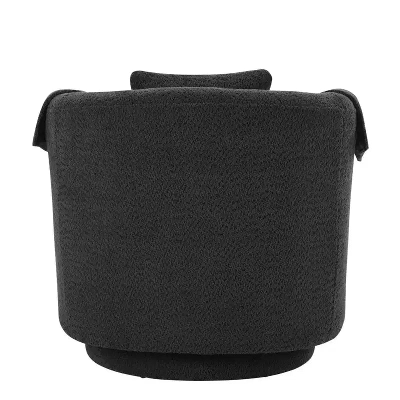 Fauteuil pivotant avec ottomane, fauteuil club moderne en chenille avec coussin de dossier et 2 housses d'accoudoirs pour salon, chambre, bureau