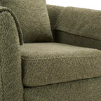 Fauteuil pivotant avec ottomane, fauteuil club moderne en chenille avec coussin de dossier et 2 housses d'accoudoirs pour salon, chambre, bureau