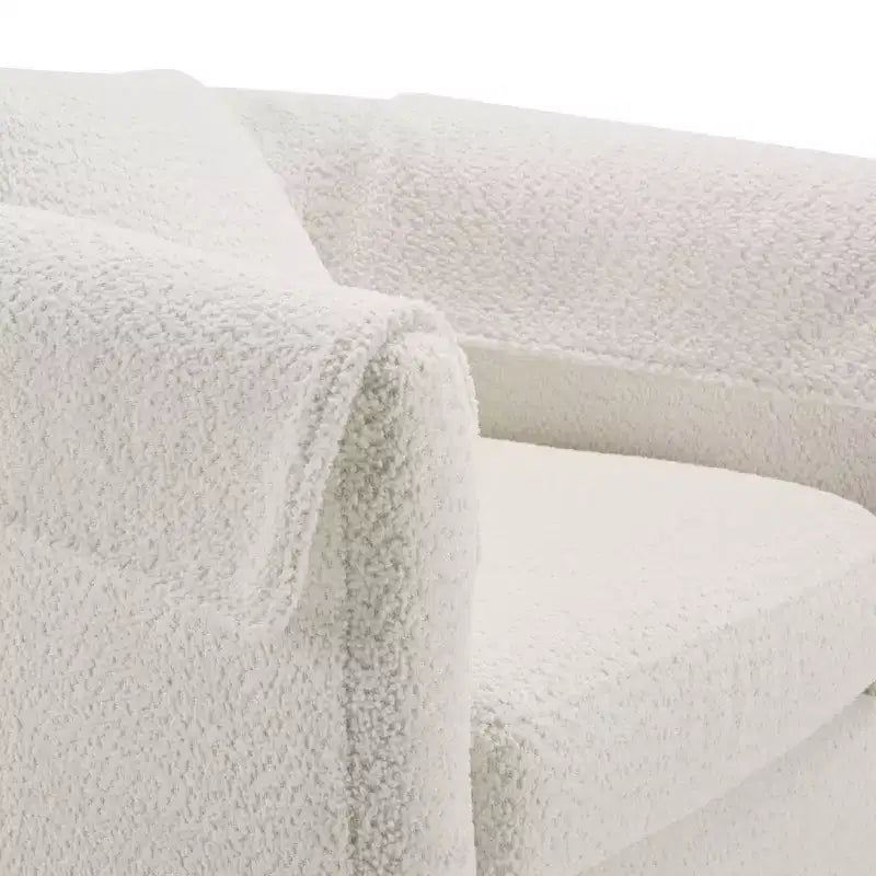 Fauteuil pivotant avec ottomane, fauteuil club moderne en chenille avec coussin de dossier et 2 housses d'accoudoirs pour salon, chambre, bureau
