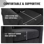 Fauteuil pivotant avec ottomane, fauteuil club moderne en chenille avec coussin de dossier et 2 housses d'accoudoirs pour salon, chambre, bureau