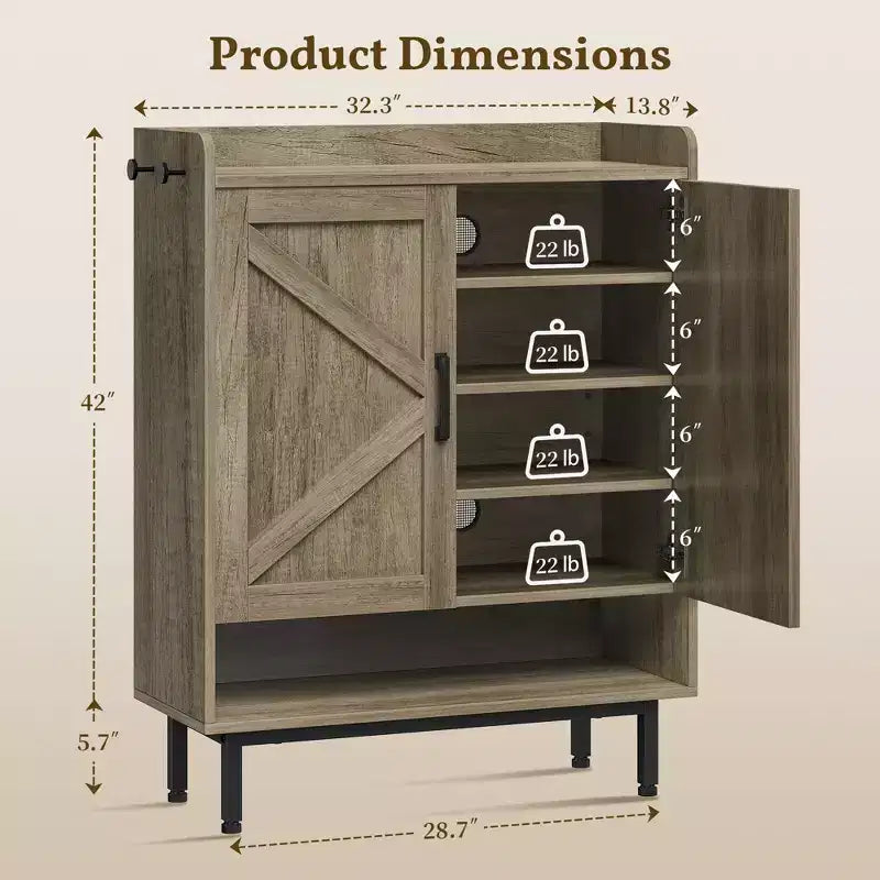 Meuble à Chaussures à 5 Niveaux avec Portes Yaheetech pour Entrée