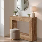 Console de ferme 47 - Longue table de canapé derrière le canapé, table d'entrée en bois pour salon, couloir, entrée, design rectangulaire rustique