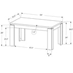 Okak 60 Table de salle à manger rectangulaire moderne pour 4 à 6 personnes, pour bureau, salle à manger