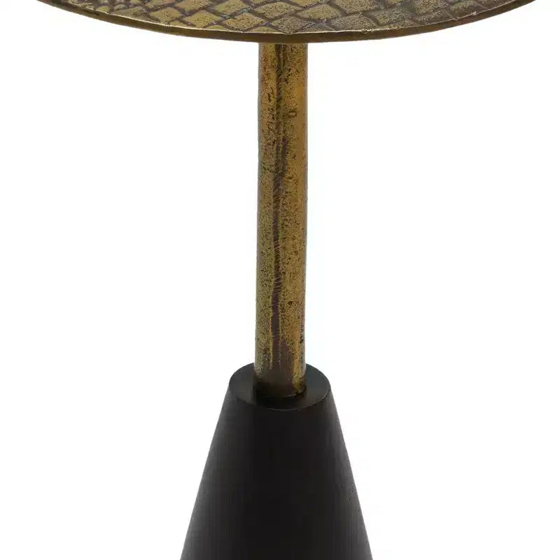 Table d'appoint Royal Hampton 21,5 | Fabrication artisanale en fonte d'aluminium | Motif crocodile
