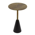 Table d'appoint Royal Hampton 21,5 | Fabrication artisanale en fonte d'aluminium | Motif crocodile