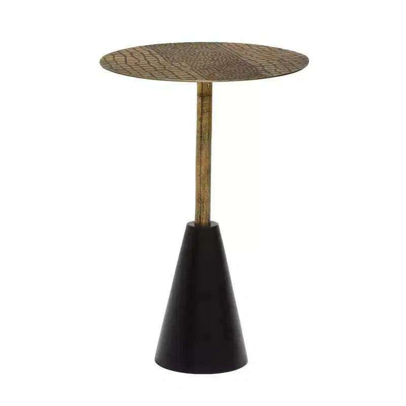 Table d'appoint Royal Hampton 21,5 | Fabrication artisanale en fonte d'aluminium | Motif crocodile
