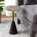 Table d'appoint Royal Hampton 21,5 | Fabrication artisanale en fonte d'aluminium | Motif crocodile