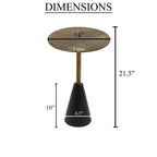Table d'appoint Royal Hampton 21,5 | Fabrication artisanale en fonte d'aluminium | Motif crocodile