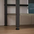 Étagère à livres à triple colonne à 5 niveaux, étagères de présentation hautes autoportantes, étagères à livres réglables de style industriel rustique, étagères à livres modernes pour chambre à coucher