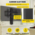 VEVOR Élévateur de télévision motorisé pour écrans jusqu'à 50 pouces, course de 71 cm avec hauteur réglable de 96,5 cm à 165 cm, télécommandé, supporte jusqu'à 60 kg, noir