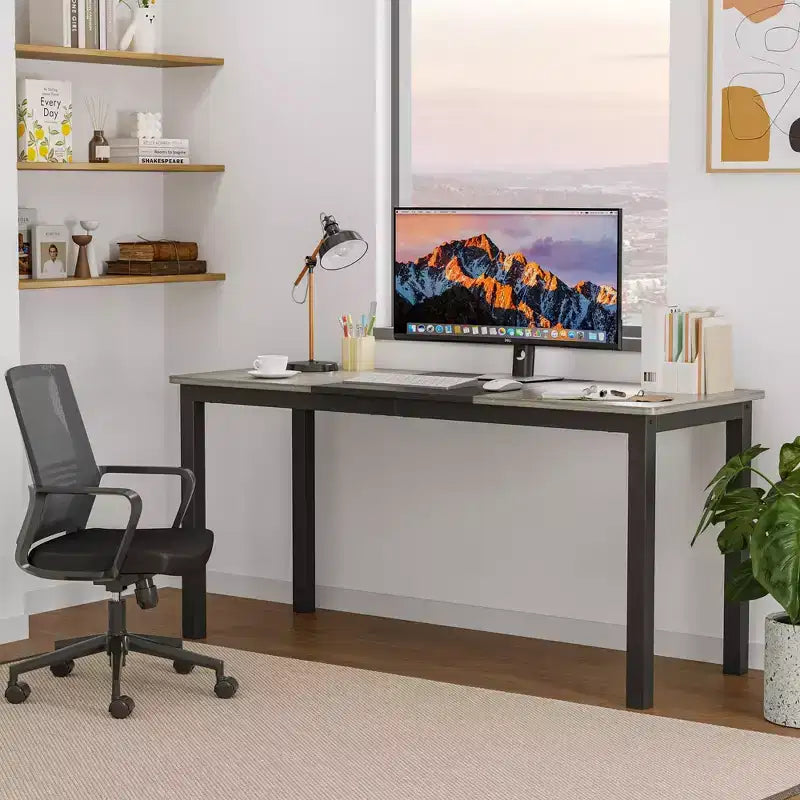 Bureau informatique 160 cm – Table d'écriture industrielle pour le gaming et l'étude