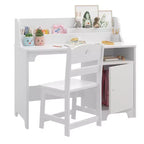 Bureau d'étude pour enfants, Meuble de rangement, Table d'écriture d'étude en bois pour enfants, Poste de travail informatique pour chambre d'enfant et salle d'étude