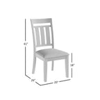 Jofran, chaises de salle à manger à dossier ajouré rembourré en acacia massif vieilli (lot de 2)