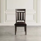 Jofran, chaises de salle à manger à dossier ajouré rembourré en acacia massif vieilli (lot de 2)