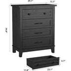 Commode à 4 tiroirs Acekool, commode verticale haute avec grand espace de rangement, organisateur de placard moderne pour chambre à coucher, salon