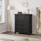 Commode à 4 tiroirs Acekool, commode verticale haute avec grand espace de rangement, organisateur de placard moderne pour chambre à coucher, salon