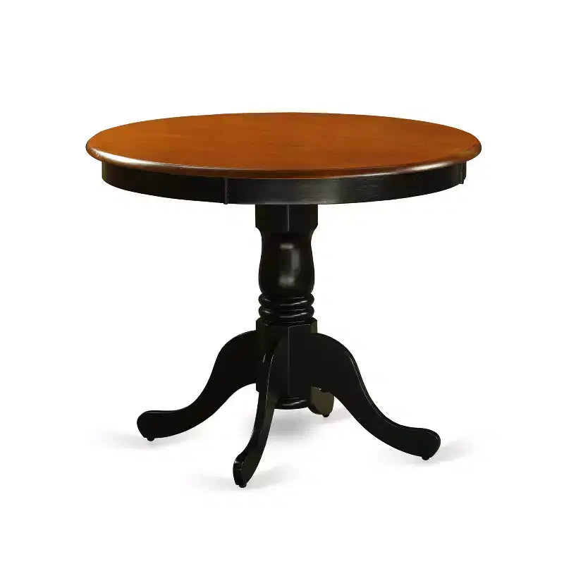 Ensemble de salle à manger HomeStock Belmont pour petite cuisine, comprenant une petite table de cuisine et 2 chaises de cuisine, Noir et Cerisier