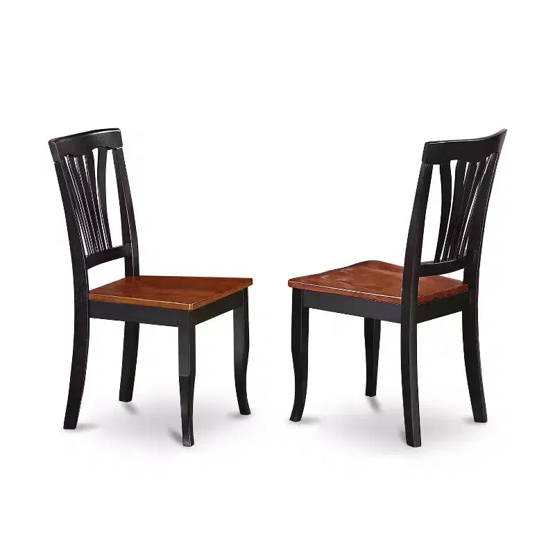 Ensemble de salle à manger HomeStock Belmont pour petite cuisine, comprenant une petite table de cuisine et 2 chaises de cuisine, Noir et Cerisier