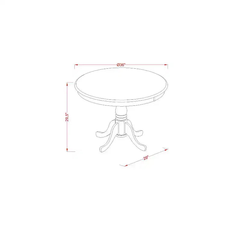 Ensemble de salle à manger HomeStock Belmont pour petite cuisine, comprenant une petite table de cuisine et 2 chaises de cuisine, Noir et Cerisier