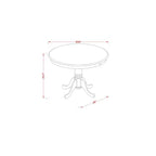 Ensemble de salle à manger HomeStock Belmont pour petite cuisine, comprenant une petite table de cuisine et 2 chaises de cuisine, Noir et Cerisier