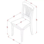 Ensemble de salle à manger HomeStock Belmont – Table et chaises, Marron selle