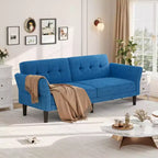Canapé-lit de 226 cm, canapé-lit convertible moderne en chenille avec dossier et accoudoirs réglables, causeuse surdimensionnée