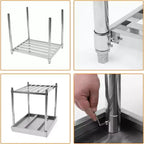 Acekool Table de préparation en acier inoxydable NSF 36 avec dosseret Plan de travail commercial réglable pour restaurants et cuisines domestiques