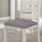 VECELO Ensemble de salle à manger 5 pièces style ferme, table en bois d'hévéa et 4 chaises de salle à manger rembourrées, gris