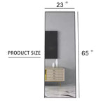 Acekool Miroir pleine longueur 65 x 23 pouces, miroir mural cadre en bois, verre HD incassable, pour chambre à coucher, salon, dressing