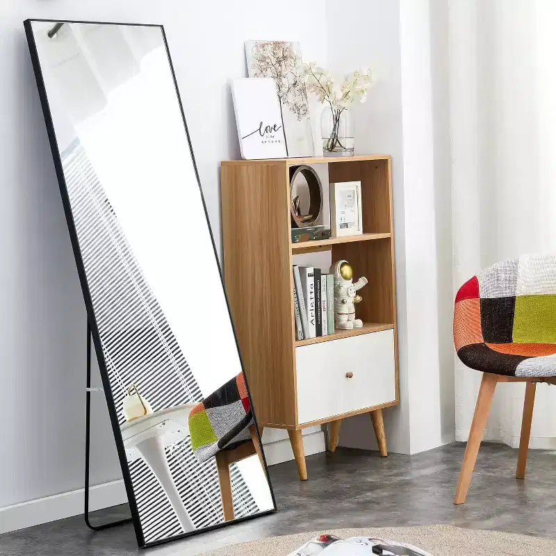 Acekool 65 x 23 Inch Full Length Mirror, Wood Frame Wall Mirror, Shatterproof HD Glass, for Bedroom, Living Room, Dressing Room