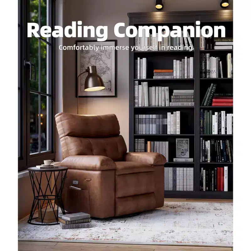Fauteuil Inclinable Large Surdimensionné - Chauffant et Massant, Grand Fauteuil Inclinable Manuel en Cuir PU pour Adultes, avec Rembourrage en Éponge 1,5 Fois Plus Épais et Mécanisme d'Inclinaison Facile
